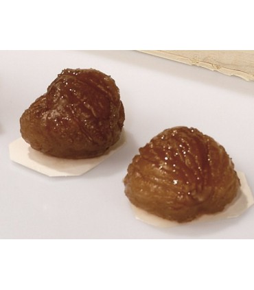 Marrons glacés pliés or