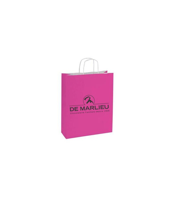 GRAND Sac Cadeau Kraft Fushia