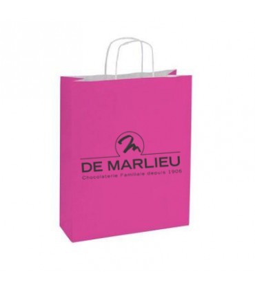 GRAND Sac Cadeau Kraft Fushia