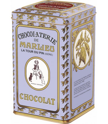 Chocolat en galets à fondre Noir 60% (Boîte Métal)