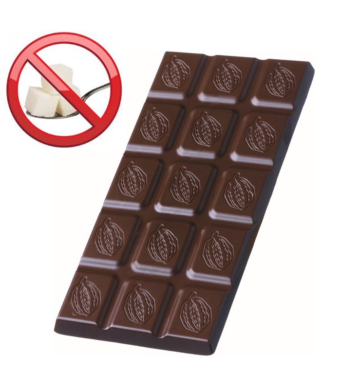 Tablette Chocolat Noir Sans Sucre - Livraison Chocolats