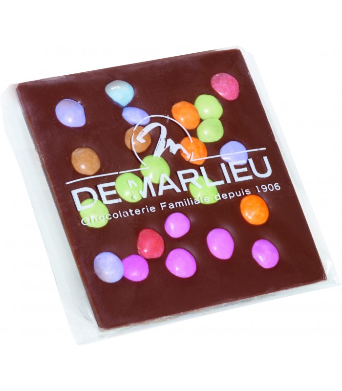 Tablette au chocolat Lait garnie de Smarties
