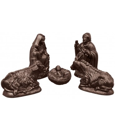 Crèche en chocolat NOIR