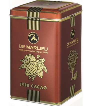 Poudre cacao 100% Noir Intense (boîte métal)